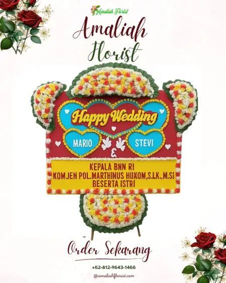 Papan Bunga Pernikahan Kaubun